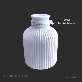 Deko Vase geriffelt Skandi-Stil auch als Stabkerzenhalter verwendbar Raysin - Artikel-Nr. 1100046